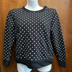 J. Crew Black and White Dot Sweatshirt